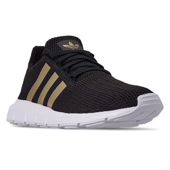 womens black and gold adidas shoes